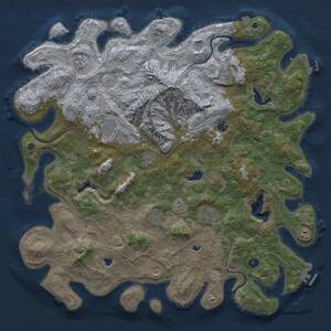 Thumbnail Rust Map: Procedural Map, Size: 5000, Seed: 1234, 16 Monuments