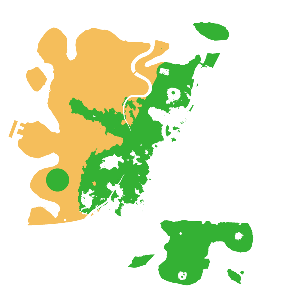 Biome Rust Map: Procedural Map, Size: 3500, Seed: 17117