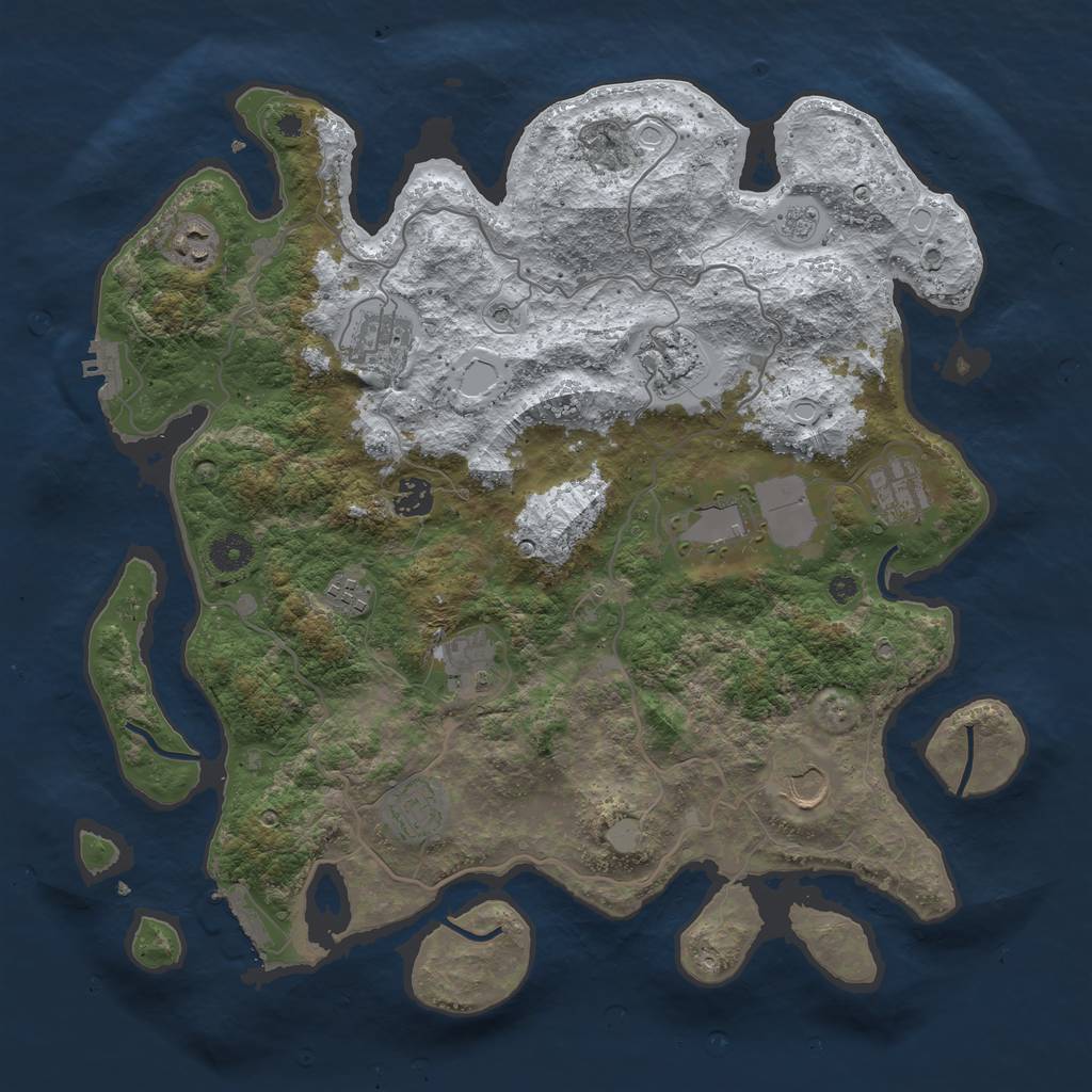 Rust Map: Procedural Map, Size: 4000, Seed: 1978343658, 19 Monuments