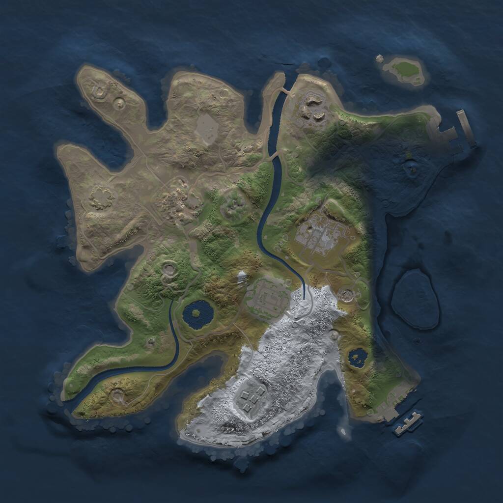 Rust Map: Procedural Map, Size: 2601, Seed: 2601, 10 Monuments