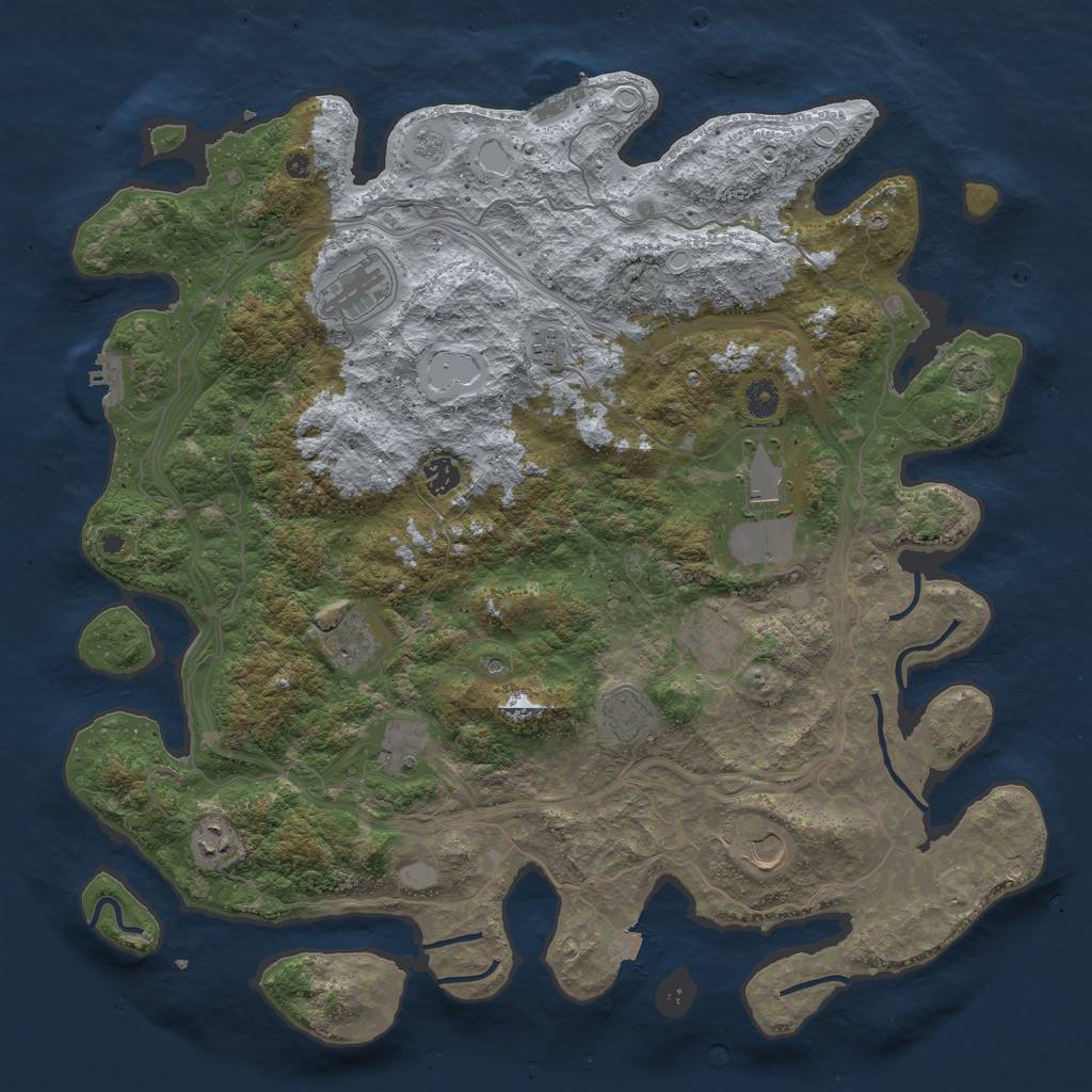 Rust Map: Procedural Map, Size: 4500, Seed: 167, 18 Monuments
