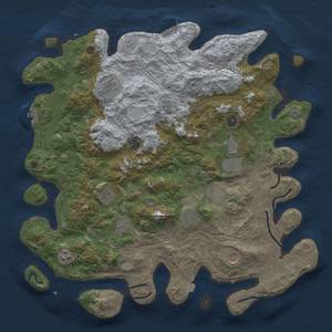 Thumbnail Rust Map: Procedural Map, Size: 4500, Seed: 167, 18 Monuments