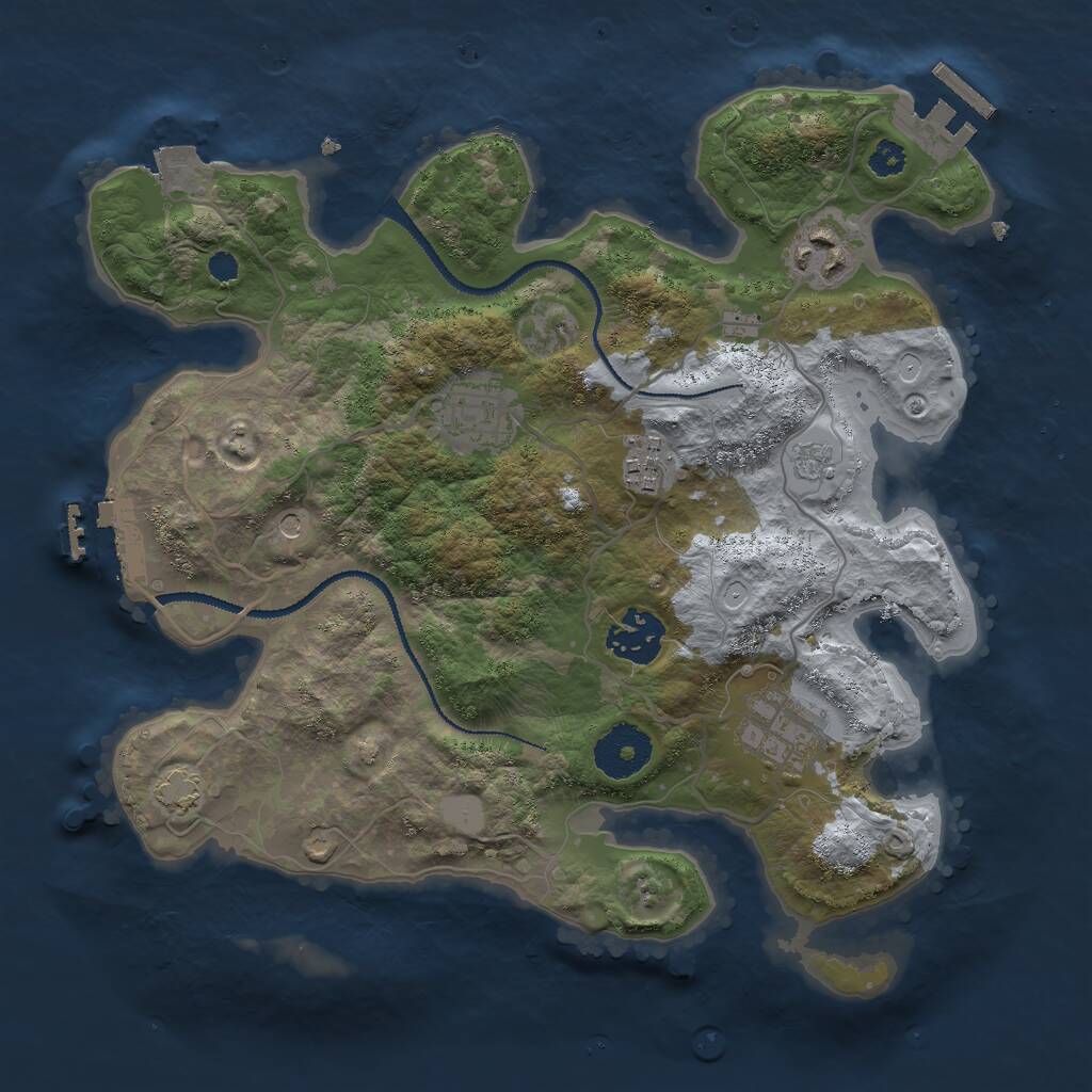 Rust Map: Procedural Map, Size: 3000, Seed: 168, 11 Monuments