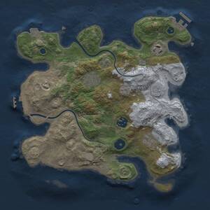 Thumbnail Rust Map: Procedural Map, Size: 3000, Seed: 168, 11 Monuments