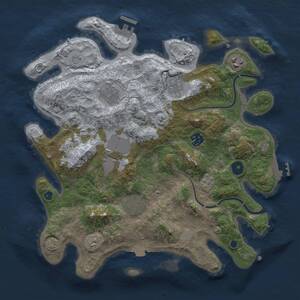 Thumbnail Rust Map: Procedural Map, Size: 3500, Seed: 139, 13 Monuments