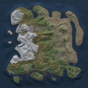 Thumbnail Rust Map: Procedural Map, Size: 3500, Seed: 597537444, 18 Monuments