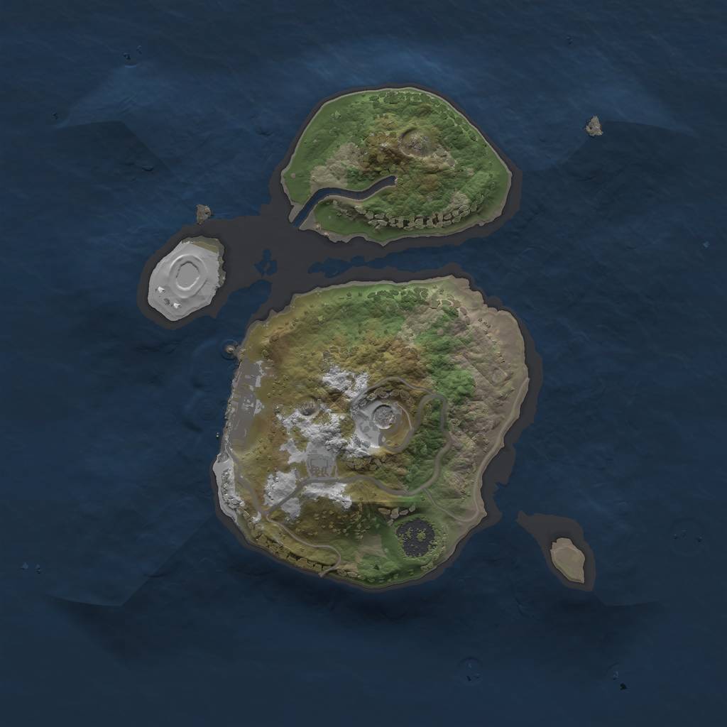 Rust Map: Procedural Map, Size: 2000, Seed: 100, 7 Monuments