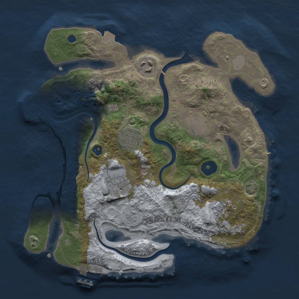 Rust Map: Procedural Map, Size: 3000, Seed: 476516128, 12 Monuments