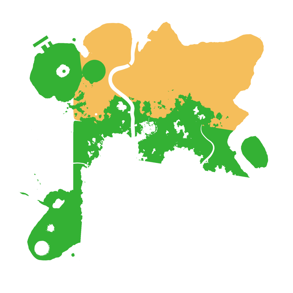 Biome Rust Map: Procedural Map, Size: 3500, Seed: 13744555