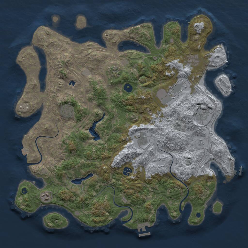 Rust Map: Procedural Map, Size: 4250, Seed: 32371, 15 Monuments