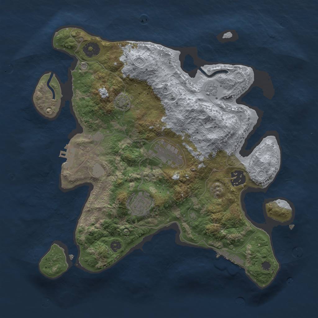 Rust Map: Procedural Map, Size: 3000, Seed: 4800, 10 Monuments