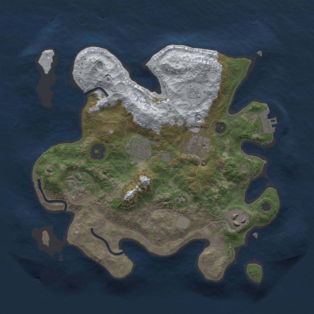 Rust Map: Procedural Map, Size: 2900, Seed: 1234, 11 Monuments