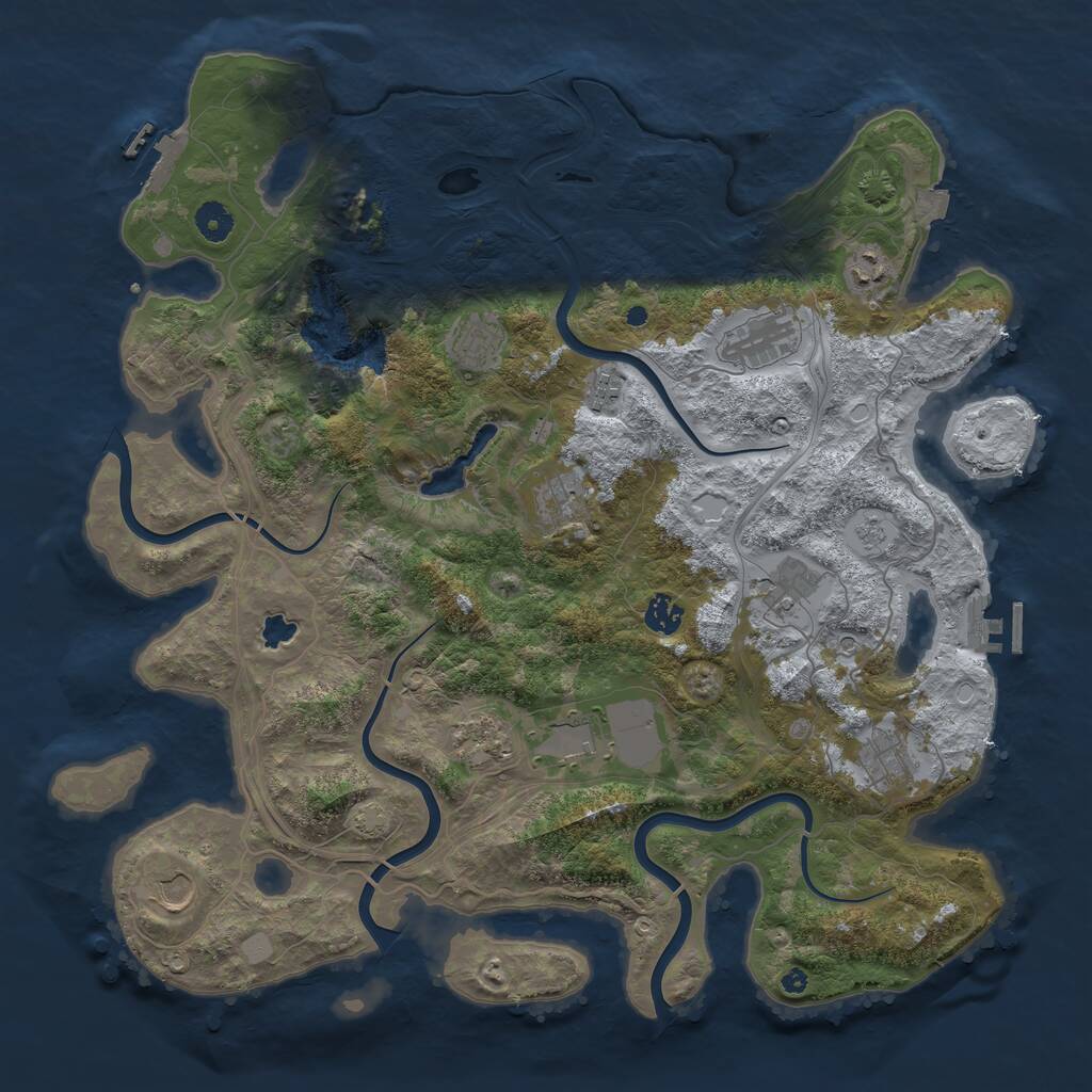 Rust Map: Procedural Map, Size: 4288, Seed: 1337, 17 Monuments