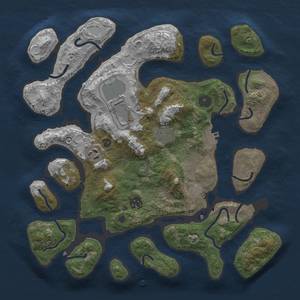 Thumbnail Rust Map: Procedural Map, Size: 3500, Seed: 183, 11 Monuments