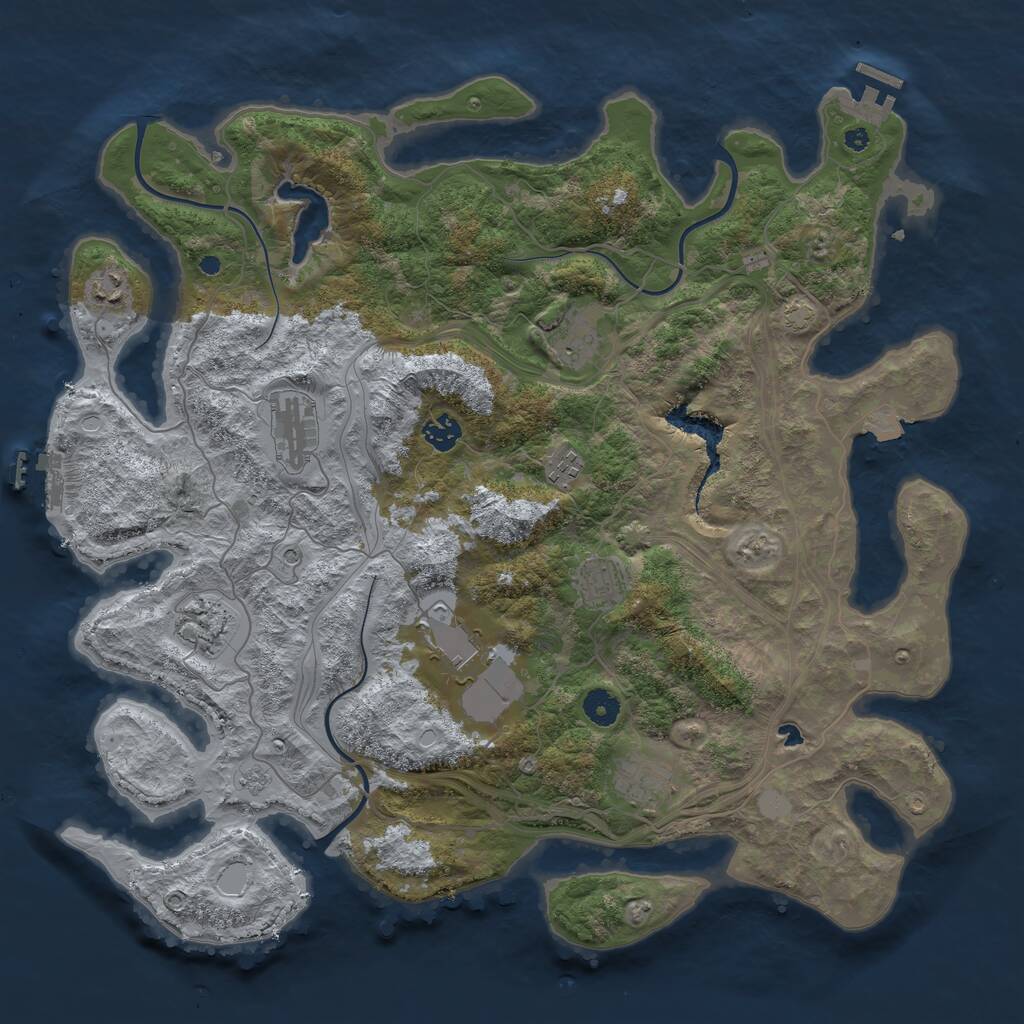 Rust Map: Procedural Map, Size: 4250, Seed: 11441, 15 Monuments