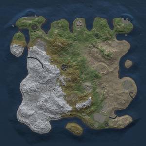 Thumbnail Rust Map: Procedural Map, Size: 3500, Seed: 2118642034, 17 Monuments