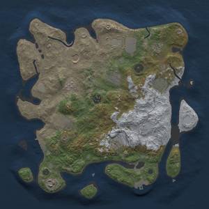 Thumbnail Rust Map: Procedural Map, Size: 3500, Seed: 178554131, 19 Monuments