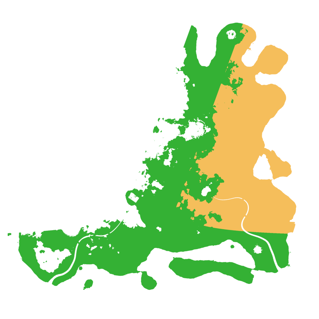 Biome Rust Map: Procedural Map, Size: 3500, Seed: 6105