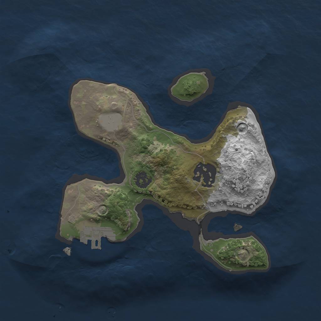 Rust Map: Procedural Map, Size: 2000, Seed: 9876513, 7 Monuments
