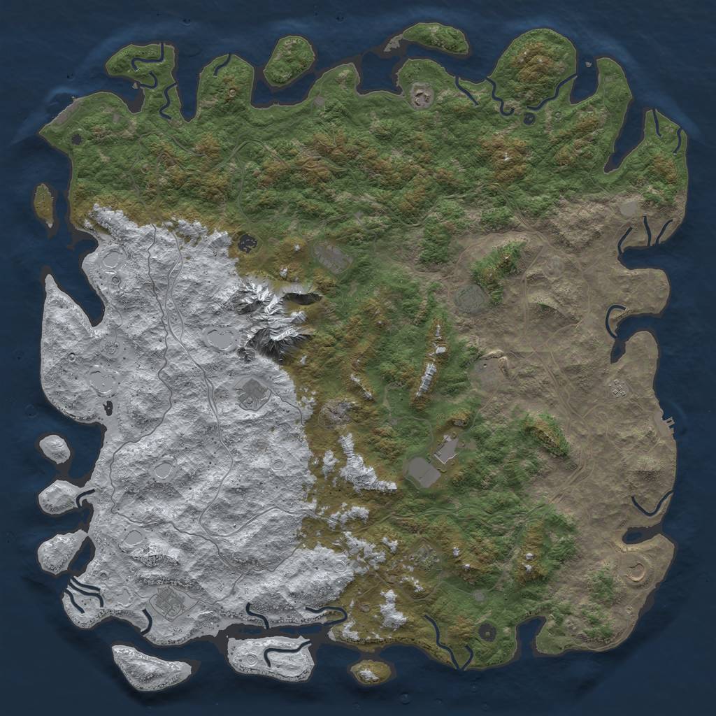 Rust Map: Procedural Map, Size: 6000, Seed: 2023644331, 20 Monuments