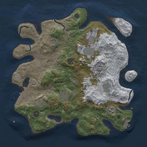 Thumbnail Rust Map: Procedural Map, Size: 3500, Seed: 29, 17 Monuments