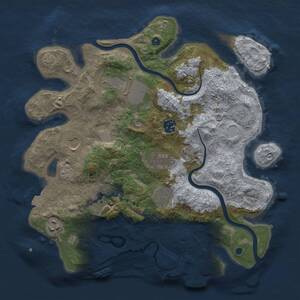 Thumbnail Rust Map: Procedural Map, Size: 3500, Seed: 29, 14 Monuments