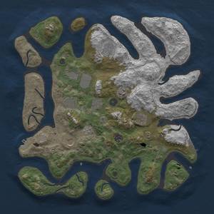 Thumbnail Rust Map: Procedural Map, Size: 4000, Seed: 89, 16 Monuments