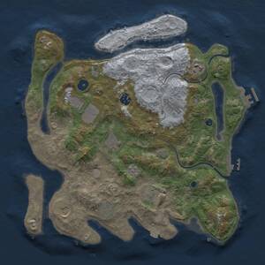 Thumbnail Rust Map: Procedural Map, Size: 3700, Seed: 18932, 15 Monuments