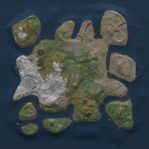 Thumbnail Rust Map: Procedural Map, Size: 3500, Seed: 51, 16 Monuments