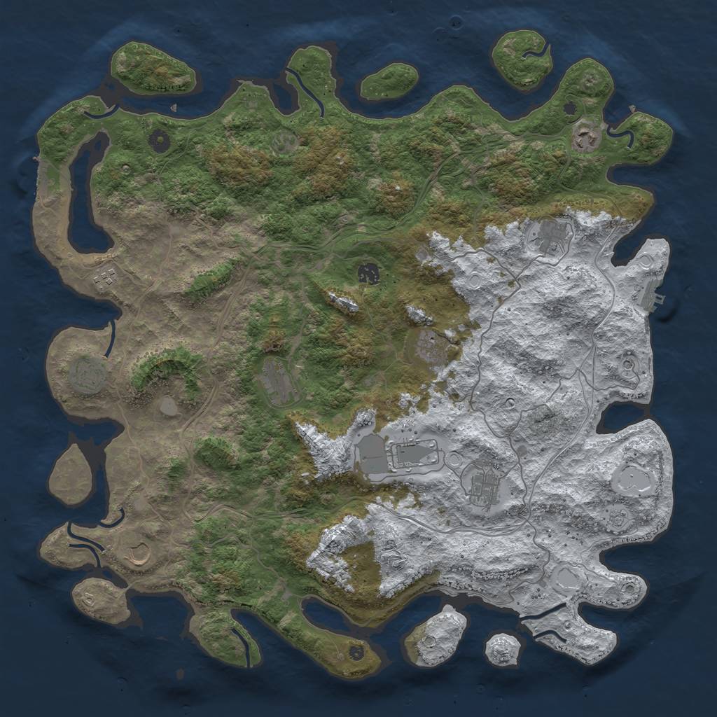 Rust Map: Procedural Map, Size: 4800, Seed: 1598045915, 19 Monuments