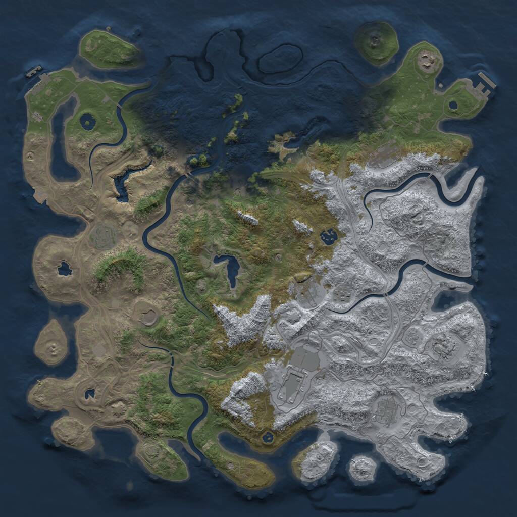 Rust Map: Procedural Map, Size: 4800, Seed: 1598045915, 17 Monuments