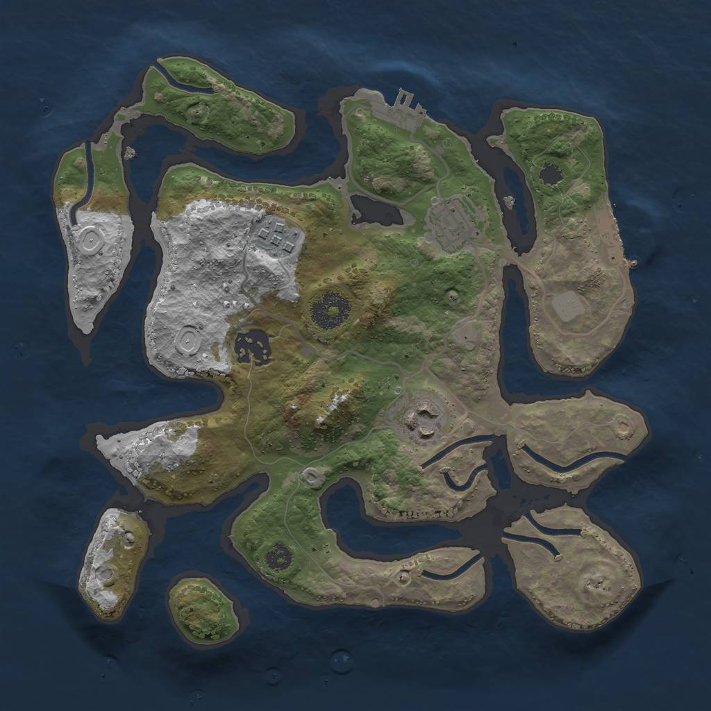 Rust Map: Procedural Map, Size: 2800, Seed: 3095, 11 Monuments