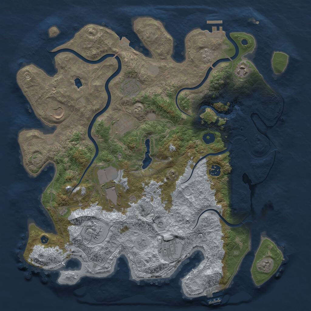 Rust Map: Procedural Map, Size: 4000, Seed: 1178, 15 Monuments