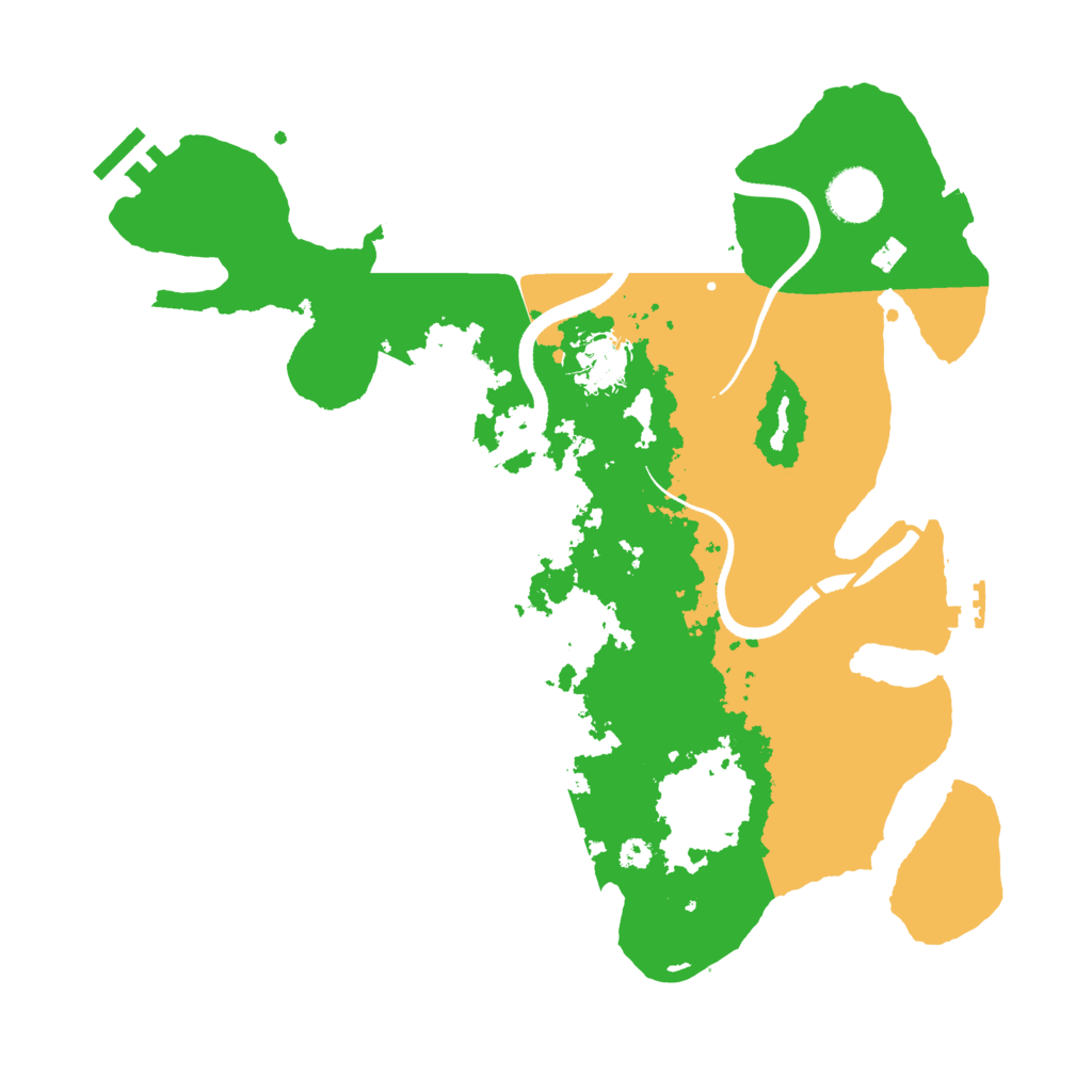Biome Rust Map: Procedural Map, Size: 3500, Seed: 95