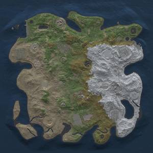 Thumbnail Rust Map: Procedural Map, Size: 3750, Seed: 21123023, 19 Monuments