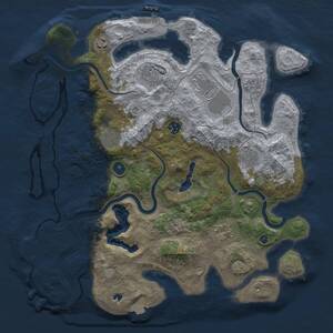 Thumbnail Rust Map: Procedural Map, Size: 4000, Seed: 92, 14 Monuments