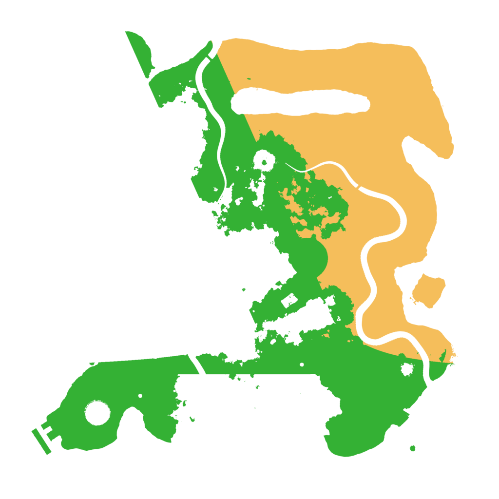 Biome Rust Map: Procedural Map, Size: 3550, Seed: 921385