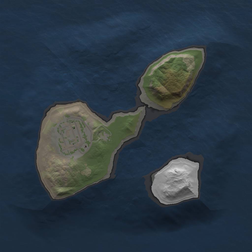 Rust Map: Barren, Size: 1500, Seed: 86734, 3 Monuments