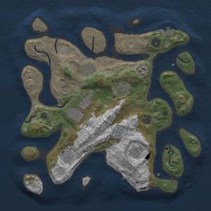 Thumbnail Rust Map: Procedural Map, Size: 3500, Seed: 120, 17 Monuments