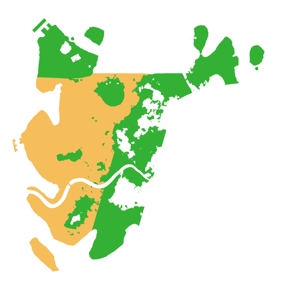 Biome Rust Map: Procedural Map, Size: 3500, Seed: 99999991