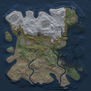 Thumbnail Rust Map: Procedural Map, Size: 3750, Seed: 41, 16 Monuments