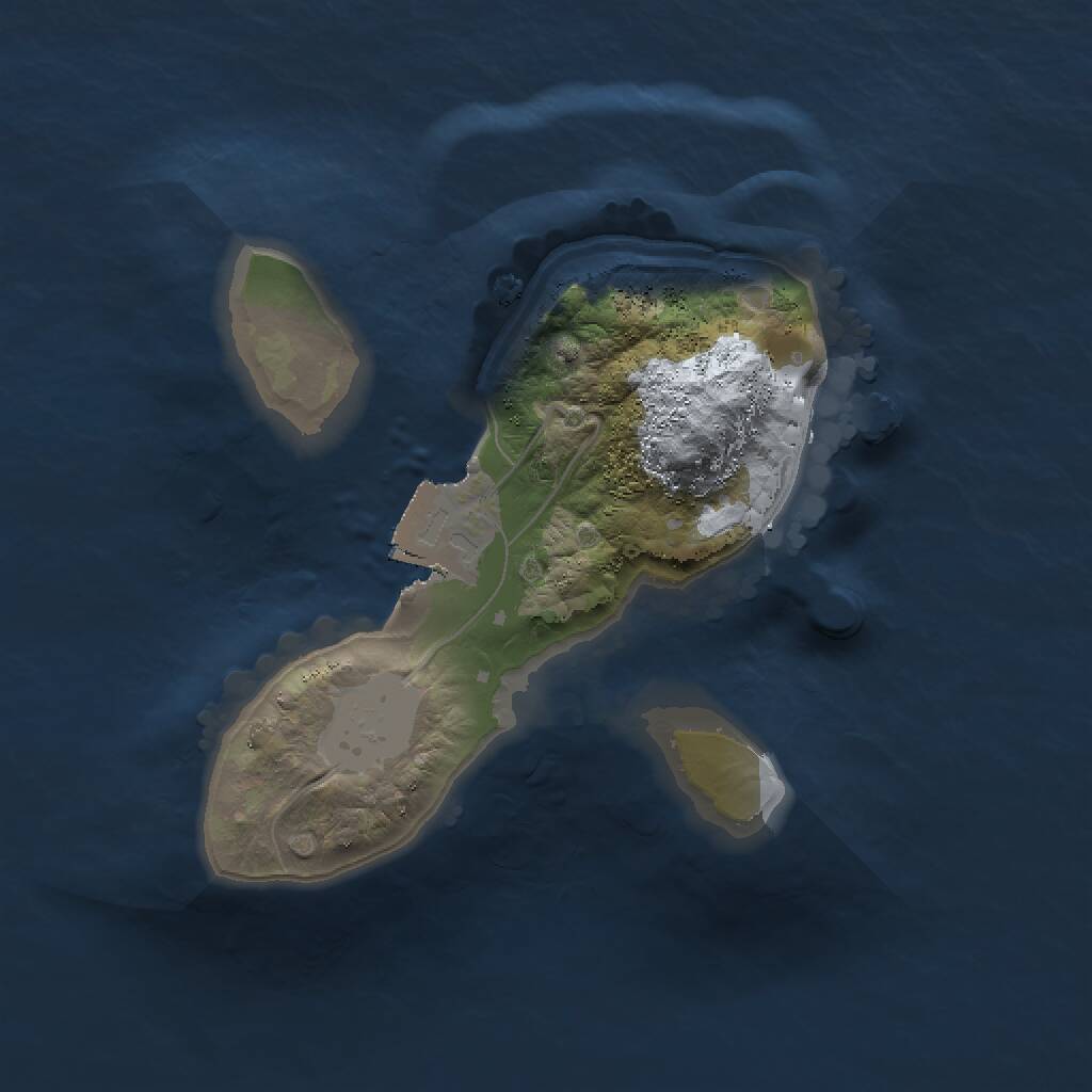 Rust Map: Procedural Map, Size: 1500, Seed: 735187358, 1 Monuments