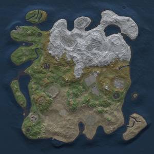 Thumbnail Rust Map: Procedural Map, Size: 3500, Seed: 122, 15 Monuments