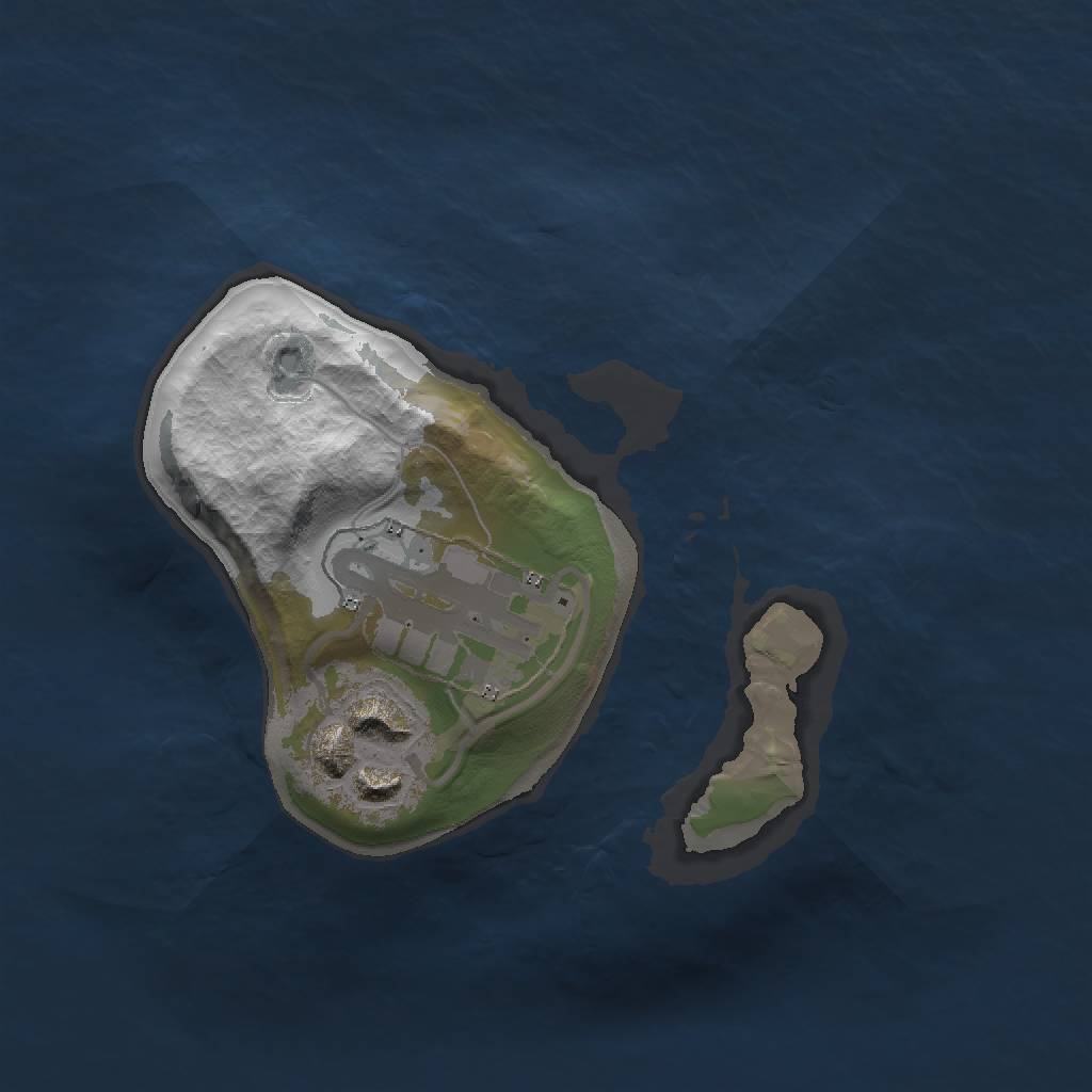 Rust Map: Barren, Size: 1500, Seed: 42176, 4 Monuments