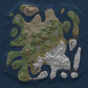 Thumbnail Rust Map: Procedural Map, Size: 4000, Seed: 13, 15 Monuments