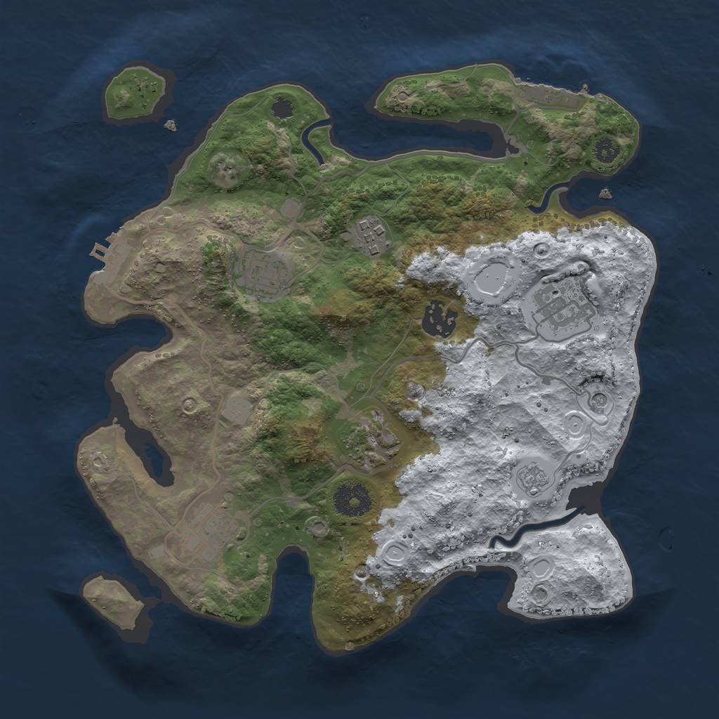 Rust Map: Procedural Map, Size: 3000, Seed: 859306531, 15 Monuments