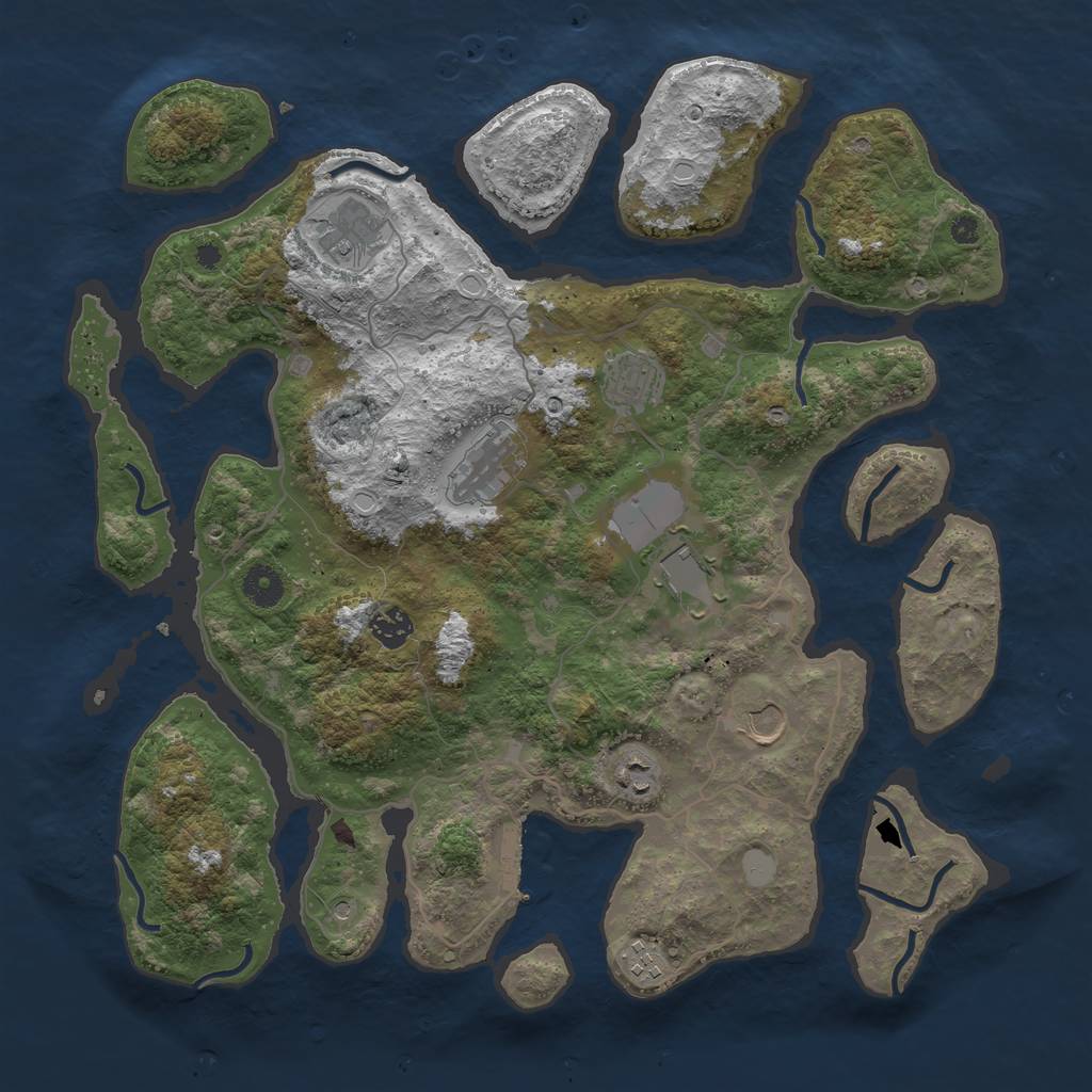 Rust Map: Procedural Map, Size: 4000, Seed: 1506154724, 15 Monuments
