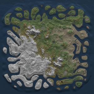 Thumbnail Rust Map: Procedural Map, Size: 6000, Seed: 6969, 19 Monuments