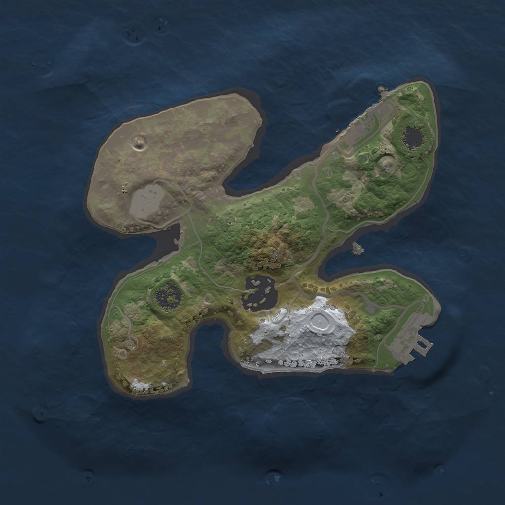 Rust Map: Procedural Map, Size: 2000, Seed: 864343248, 8 Monuments