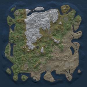 Thumbnail Rust Map: Procedural Map, Size: 4500, Seed: 123456789, 18 Monuments